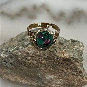 Green and Purple Ruby in Zoisite Stone